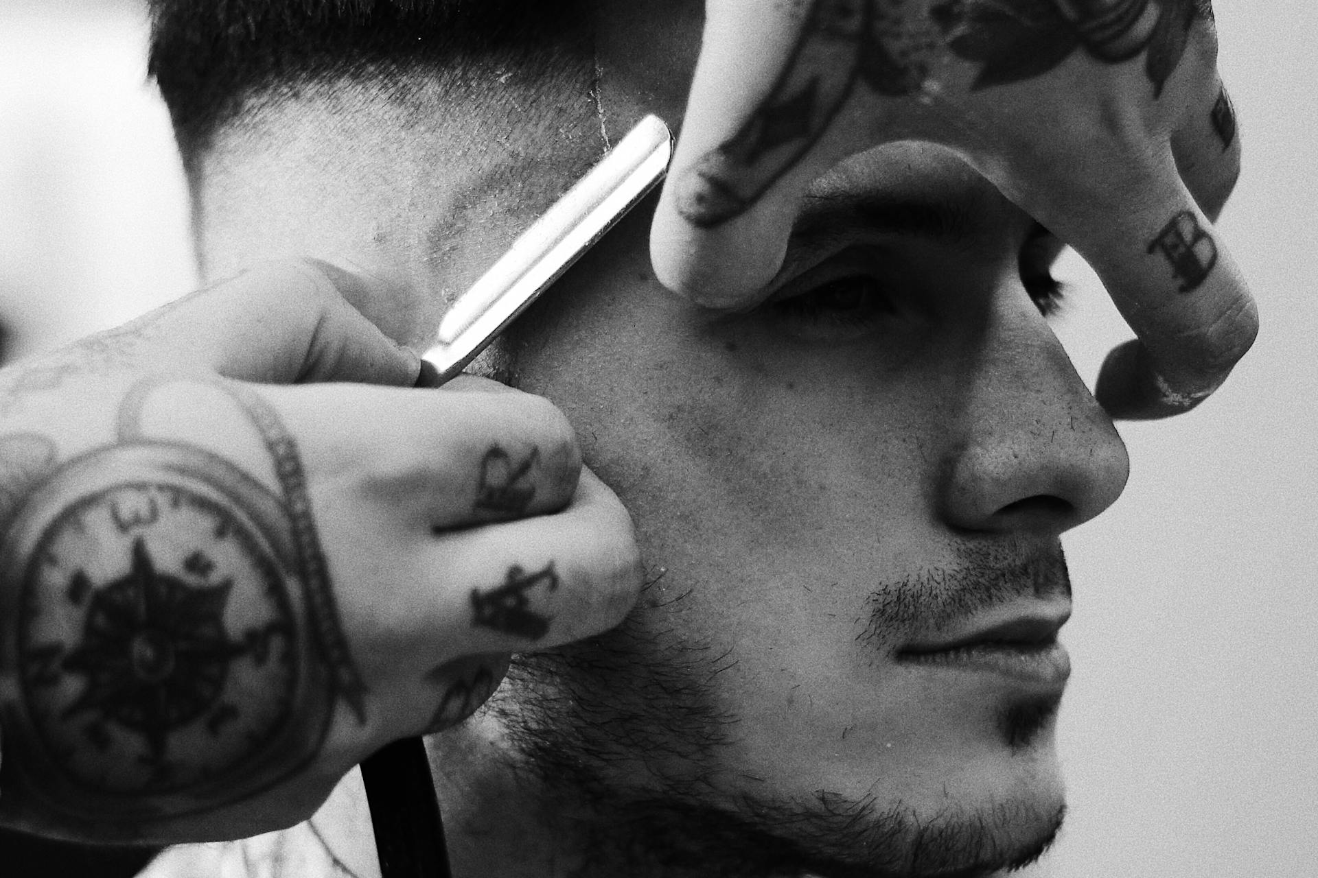 Beard and Blade — combined trim and razor work